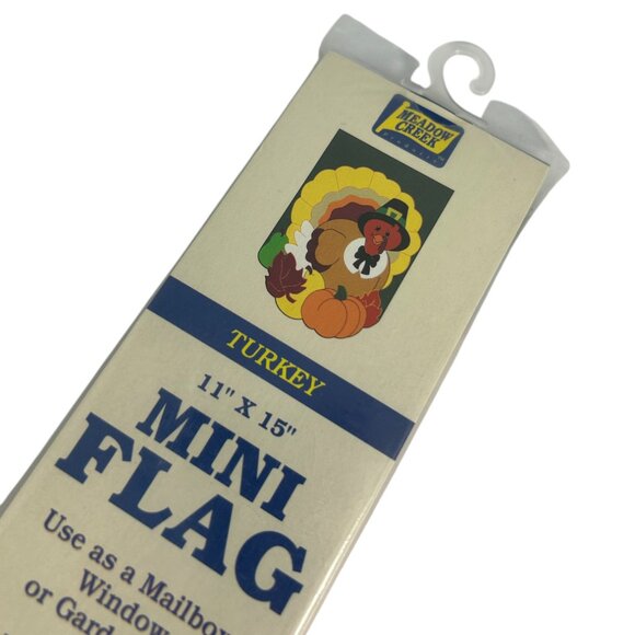 Meadow Creek Turkey Mini Flag 11" X 15" Outdoor Garden Yard Mailbox Thanksgiving - Picture 1 of 8